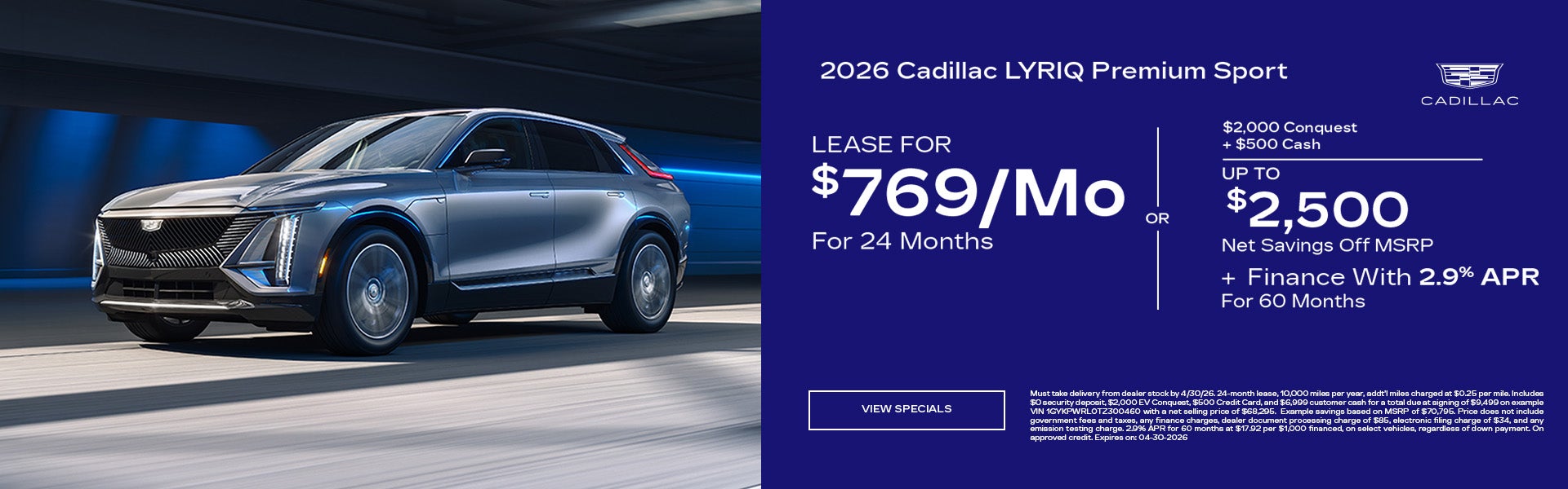 2026 Cadillac LYRIQ Premium Sport