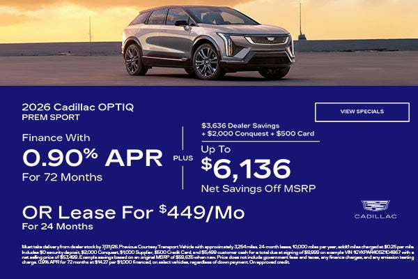 2026 Cadillac OPIQ PREM SPORT savings 