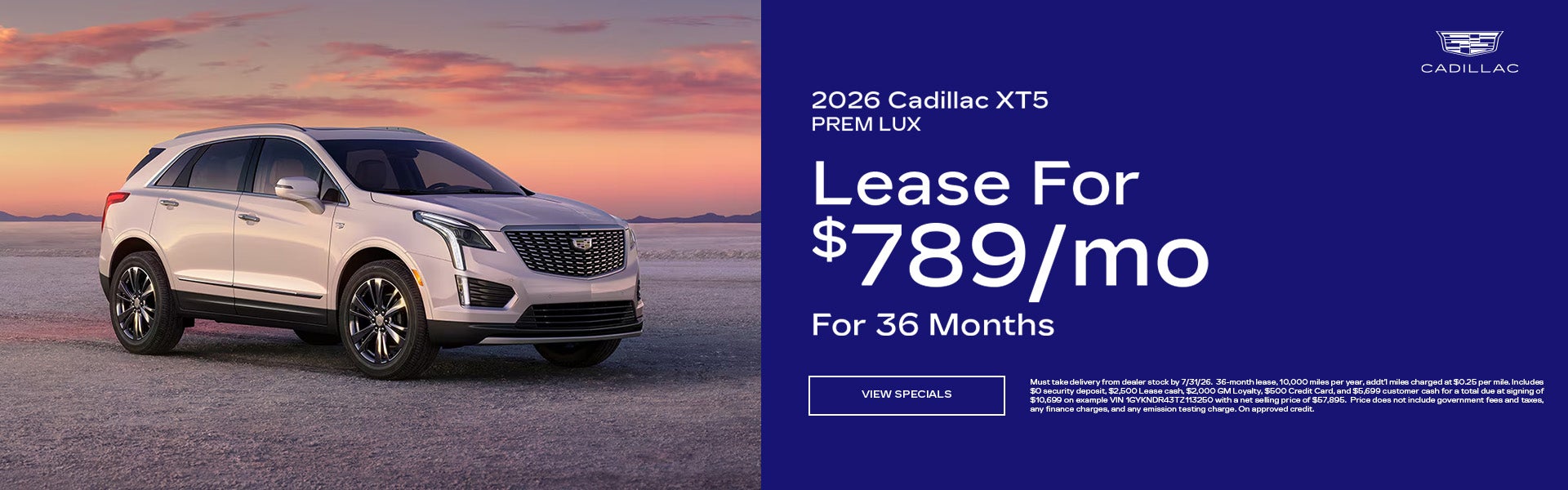 2026 Cadillac XT5 PREM LUX savings